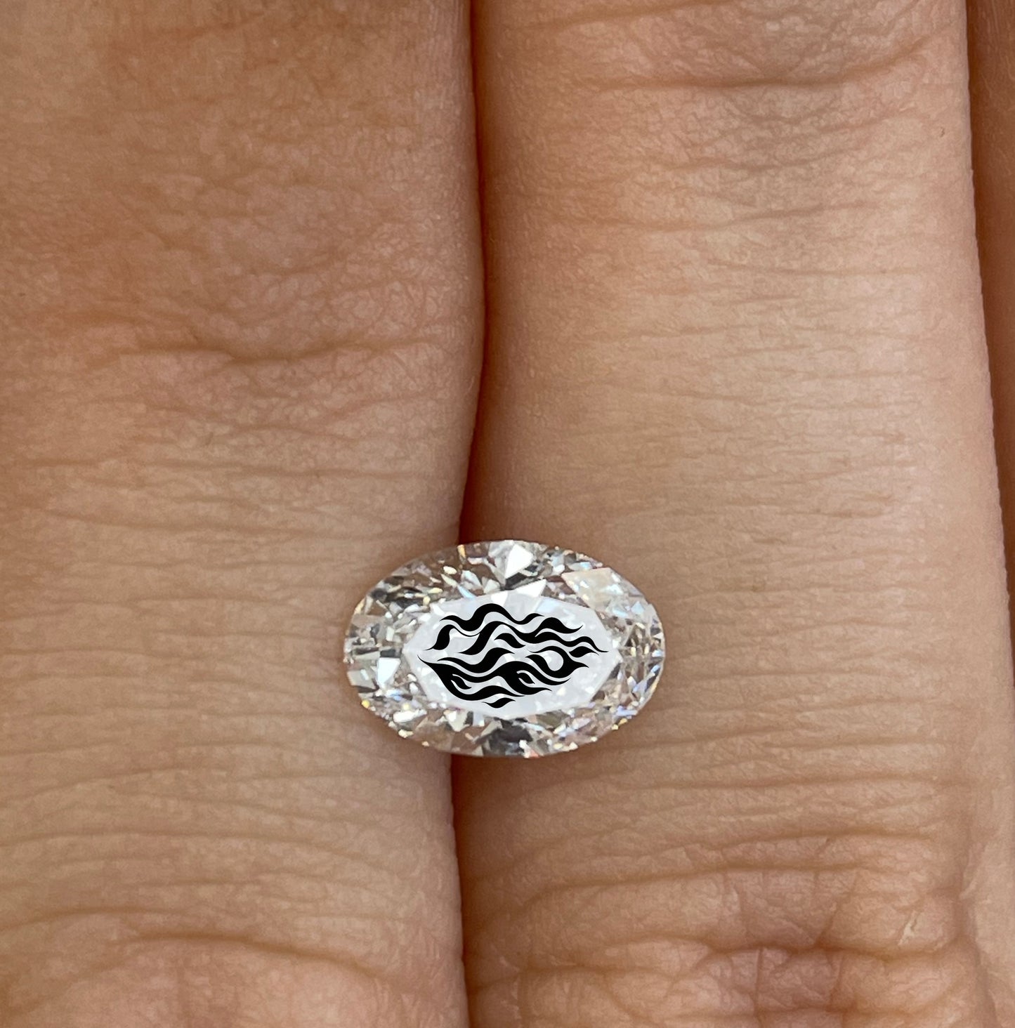 צמיד אבן מוסונייט אובל מרחף חריטה שמע ישראל - כסף 925