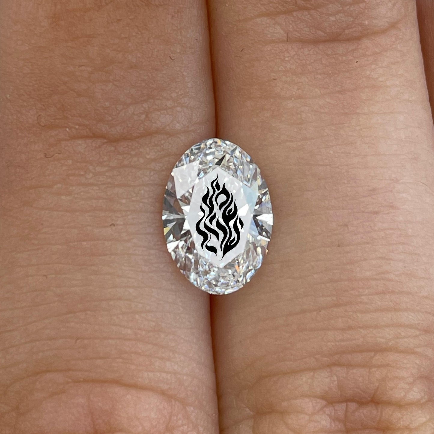 שרשרת אבן מוסונייט אובל מרחף חריטה שמע ישראל - זהב 14 קראט צהוב/לבן/רוז גולד