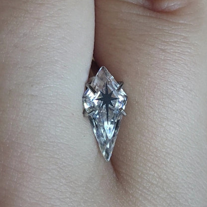 Kite Shape Lab Grown Diamond With Laser Engrave In The Center Of Diamond North Star Engraving
