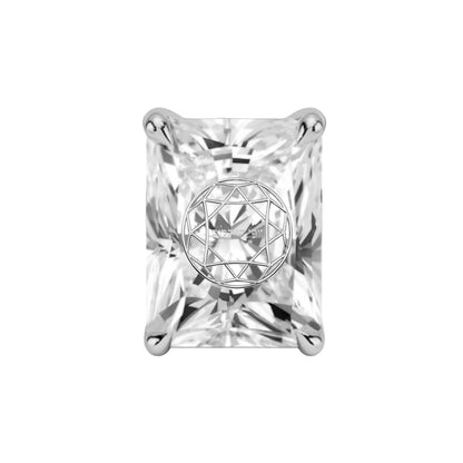 עגיל יהלום מעבדה רדיאן עם חריטת לייזר בעיצוב אישי – זהב 14 קראט צהוב/לבן/רוז גולד – עגיל ייחודי