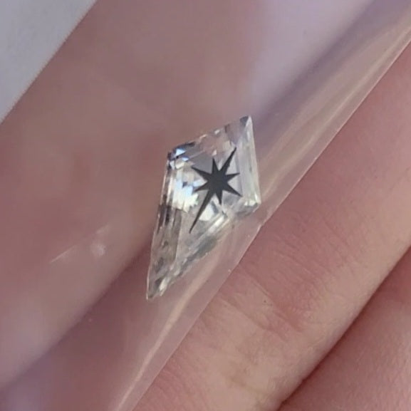 Kite Shape Lab Grown Diamond With Laser Engrave In The Center Of Diamond North Star Engraving