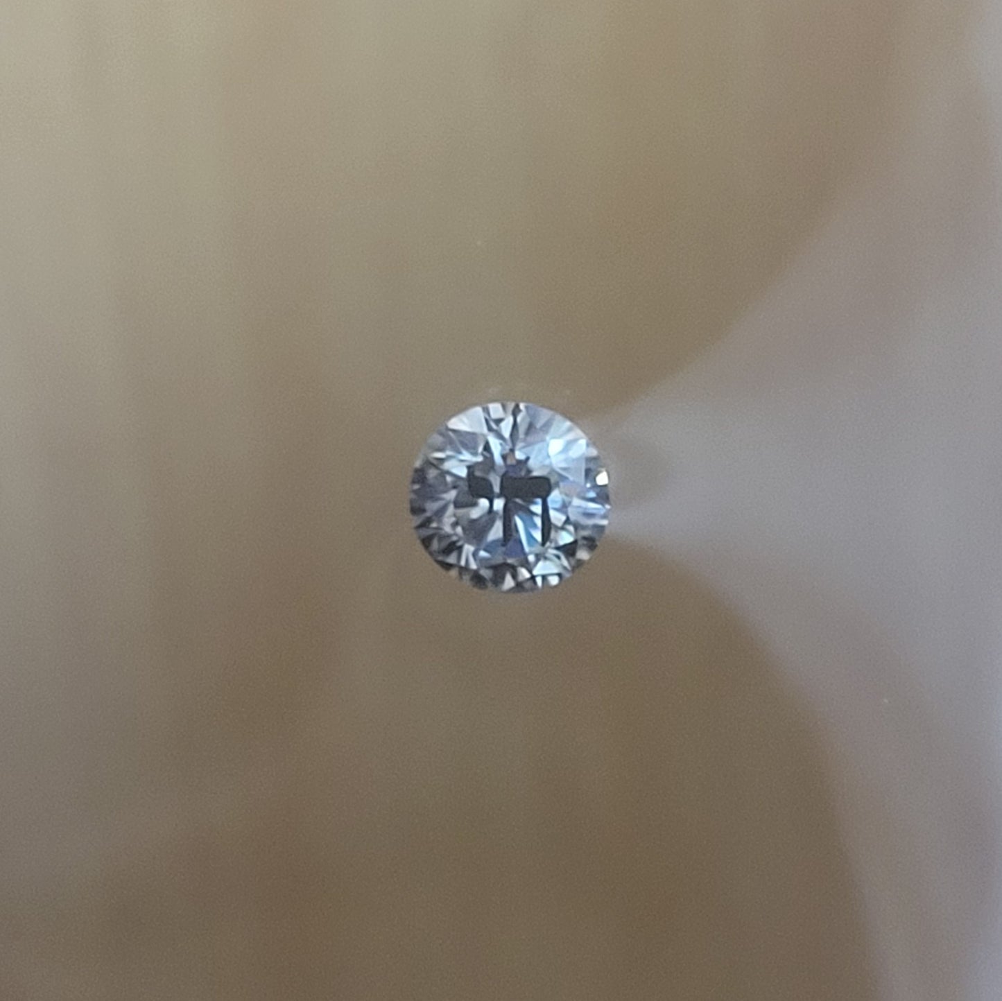 Laser Engrave On Moissanite Round Cut Chai Engraved