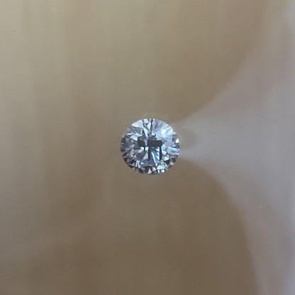 Laser Engrave On Moissanite Round Cut Chai Engraved