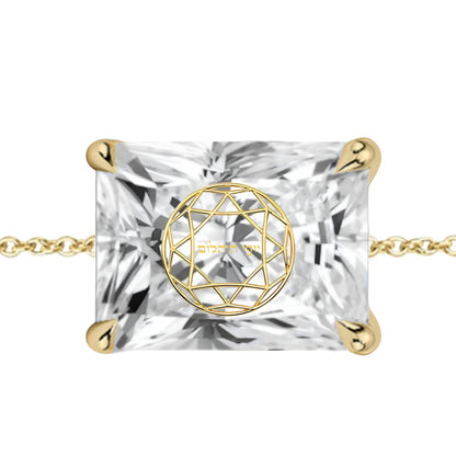 צמיד יהלום מעבדה רדיאן מרחף חריטה בעיצוב אישי - זהב 14 קראט צהוב/לבן/רוז גולד