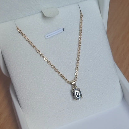 Laser Engrave Lab Grown Diamond Oval Pendant Necklace Hamsa Engraved 14K Gold