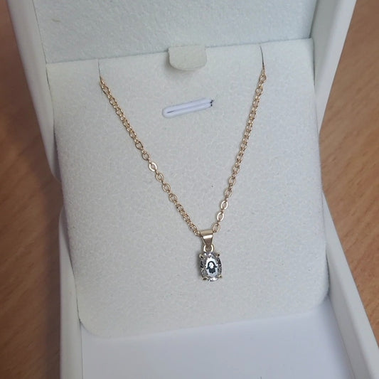 Laser Engrave On Moissanite Oval Pendant Necklace Hamsa Engraved 14K Gold