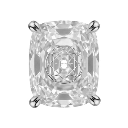 עגיל יהלום מעבדה חיתוך קושן עתיק Cushion Old Mine עם חריטת לייזר בעיצוב אישי – זהב 14 קראט צהוב/לבן/רוז גולד – עגיל ייחודי