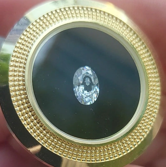 Laser Engrave Lab Grown Diamond Oval Hamsa Engraved