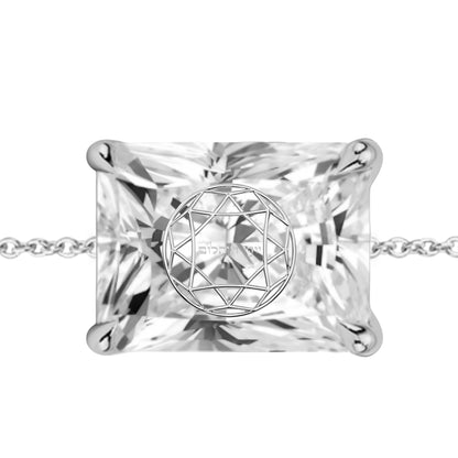 צמיד יהלום מעבדה רדיאן מרחף חריטה בעיצוב אישי - זהב 14 קראט צהוב/לבן/רוז גולד