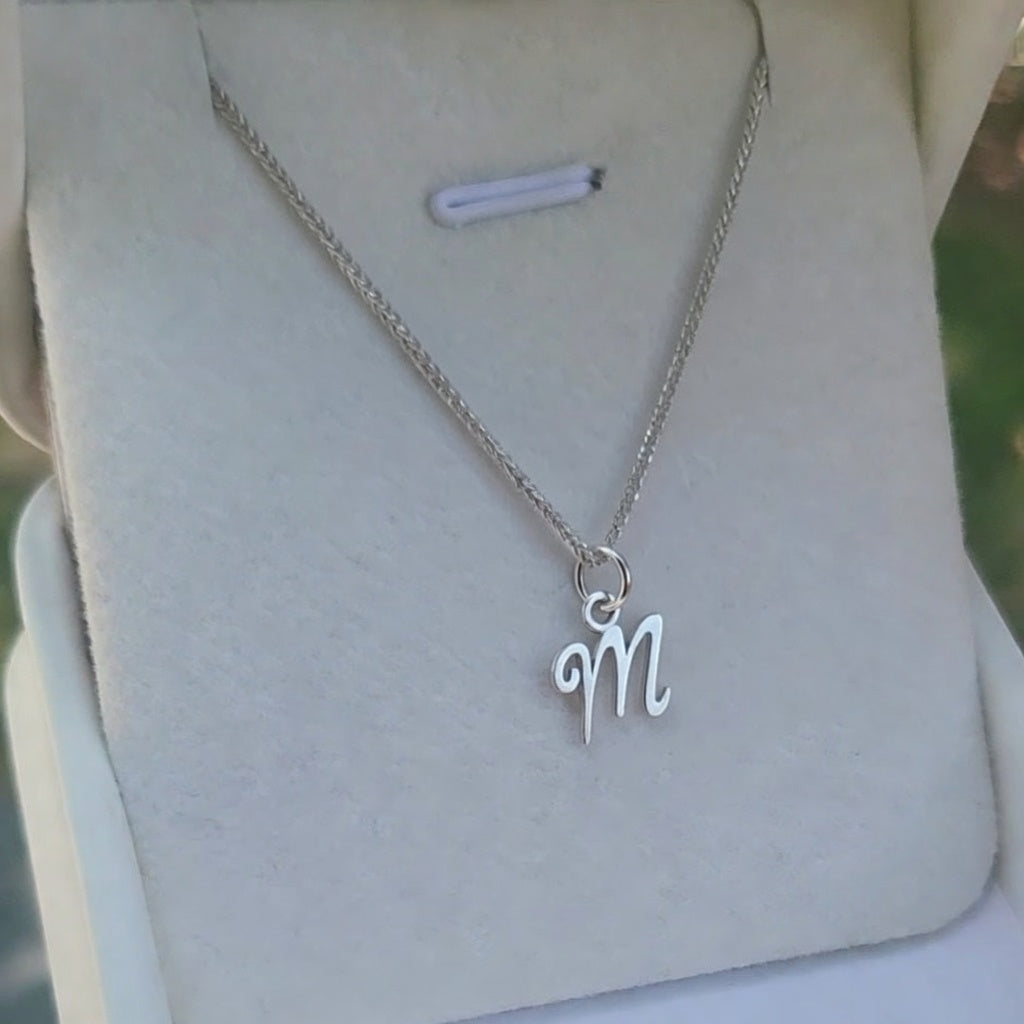 Letter Pendant Custom Design With Necklace 14K Yellow/White/Rose Gold