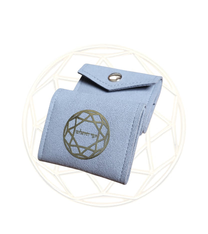 תליון אבן מוסונייט רדיאן עם חריטת לייזר MOM - כסף 925