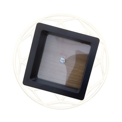 Laser Engrave On Moissanite Round Cut Chai Engraved