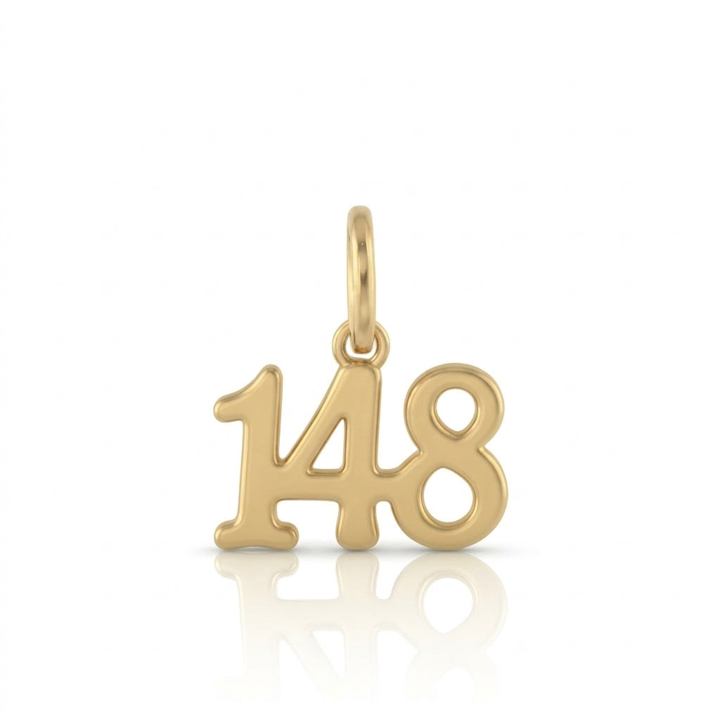 תליון מספר 148 רבי נחמן בעיצוב אישי זהב 14 קראט צהוב/לבן/רוז גולד