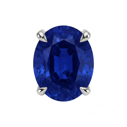 עגיל אבן אובל מעבדה בצורת אובל בצבע כחול זהב 14 קראט צהוב/לבן/רוז גולד Lab Grown Sapphire Royal Blue