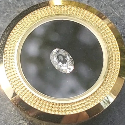 Laser Engrave Lab Grown Diamond Oval Hamsa Engraved