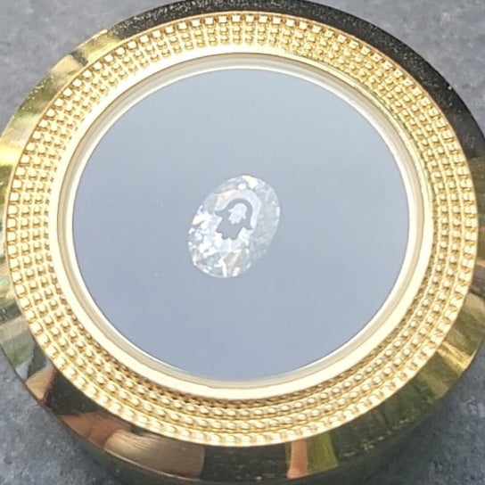 Laser Engrave Lab Grown Diamond Oval Hamsa Engraved